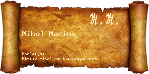 Mihol Marina névjegykártya